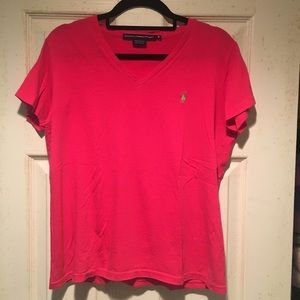 Ralph Lauren Sport Pink V Neck